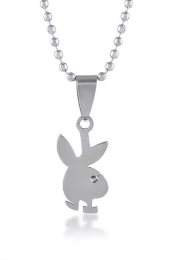 Stainless steel playboy pendant