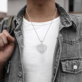 Stainless steel playboy pendant 5