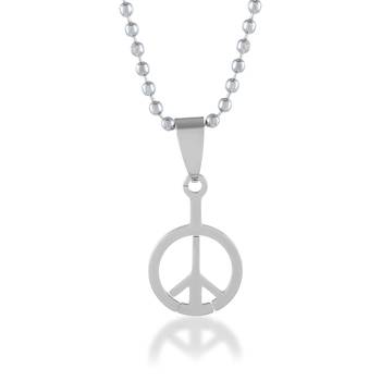 Stainless steel cut out peace pendant 3
