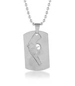 Stainless steel gun cut out pendant