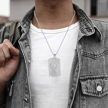 Stainless steel gun cut out pendant 5