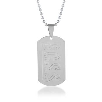 Stainless steel boss cut out pendant 1