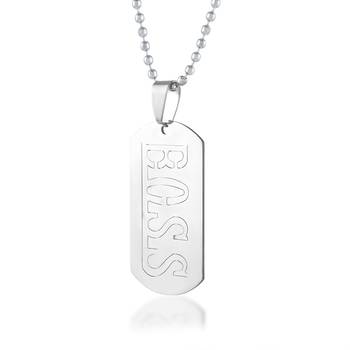 Stainless steel boss cut out pendant 2
