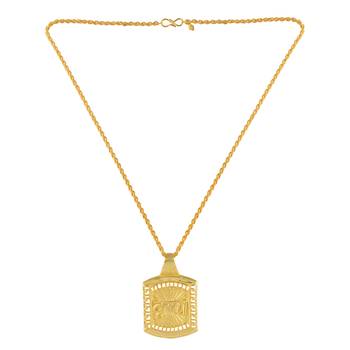 Brass gold krishna pendant 2