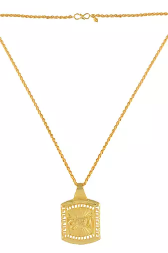 Brass gold krishna pendant