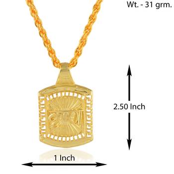 Brass gold krishna pendant 3