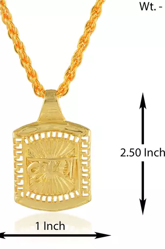 Brass gold krishna pendant