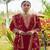 Women's Red Heavy Chinon Suit With Sequence Embroidered Work