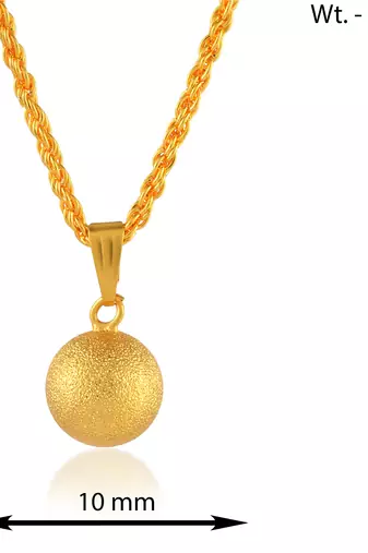 Brass buff gold finish ball shaped pendant