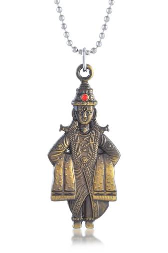 Brass antique gold murugan ayappa pendant