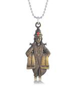 Brass antique gold murugan ayappa pendant