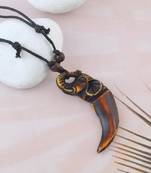 Polyresin elephant shaped horn pendant