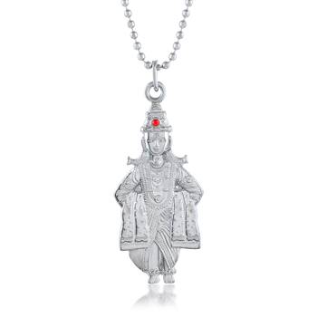 Silver plated ayyappa reversible pendant free size 1