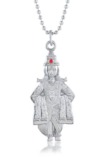 Silver plated ayyappa reversible pendant free size