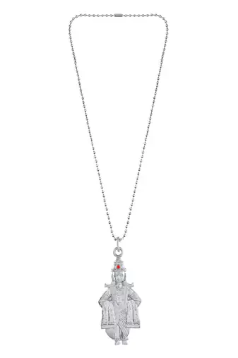 Silver plated ayyappa reversible pendant free size