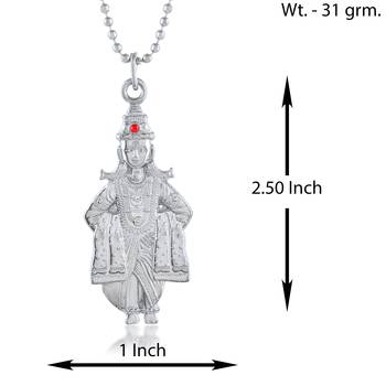 Silver plated ayyappa reversible pendant free size 3