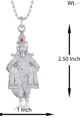 Silver plated ayyappa reversible pendant free size