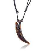 Polyresin dolphin in horn fashion pendant