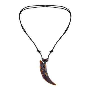 Polyresin dolphin in horn fashion pendant 2