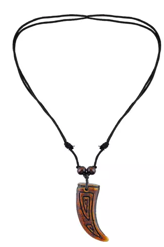 Polyresin antique horn shape pendant