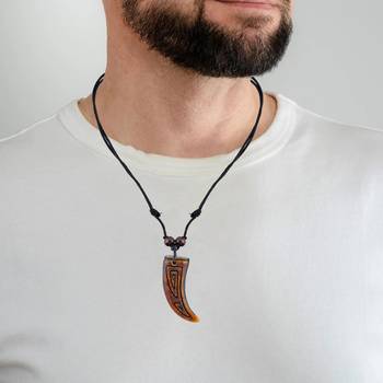 Polyresin antique horn shape pendant 3
