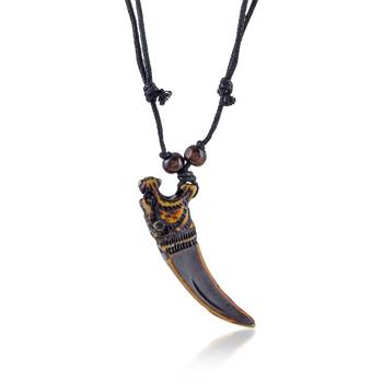 Polyresin tiger mouth horn pendant 2