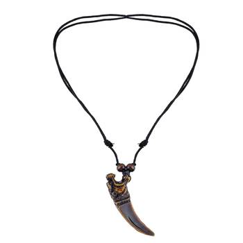 Polyresin tiger mouth horn pendant 3