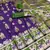 Purple woven art silk baluchari banarasi saree with blouse