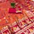 Orange woven art silk baluchari banarasi saree with blouse