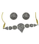 German silver oxidised jewellery set traditional choker necklace set for women
