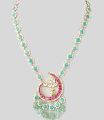 Gold plated kundan yellow gold plated brass stylish handmade adjustable jewellery