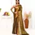 gold dual tone organic tissue saree with blouse piece