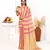 red tangerine cotton handloom jamdani saree with blouse