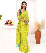 lemon exclusive embroidery saree