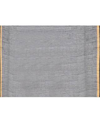 black blue cotton handloom jamdani saree with blouse 5