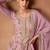 Light mauve embroidery and sequins chinon straight palazzo  - free size stitched(size upto 42")