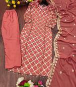 Gorgeous Heavy Fox Georgette Suit With Sequence Embroidered Work