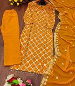 Gorgeous Heavy Fox Georgette Suit With Sequence Embroidered Work