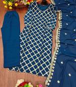 Gorgeous Heavy Fox Georgette Suit With Sequence Embroidered Work