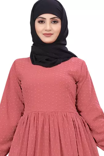 Stylish Georgette Solid Abaya Without Scarf