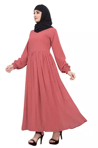 Stylish Georgette Solid Abaya Without Scarf
