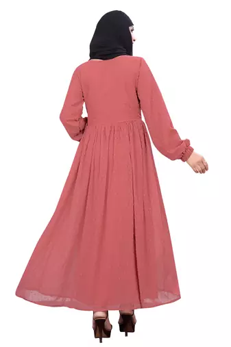 Stylish Georgette Solid Abaya Without Scarf