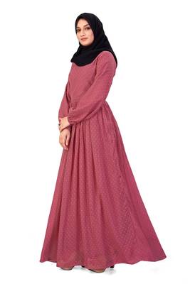 Georgette  Brown  Abaya without Scarf for Casual wear 4