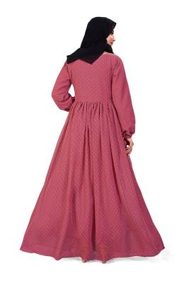 Georgette  Brown  Abaya without Scarf for Casual wear 5