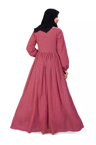 Georgette  Brown  Abaya without Scarf for Casual wear