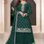  Prachi Desai Dark green chinon silk embroidered palazzo suit
