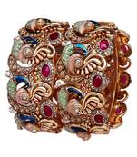 Rajwadi metal kada with best new peacock design (pack of 2)