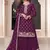  Prachi Desai Violet chinon silk embroidered palazzo suit