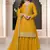  Prachi Desai Yellow chinon silk embroidered palazzo suit