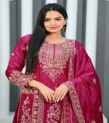  Heavy Chinon Suit With Sequence Embroidered Work 4
